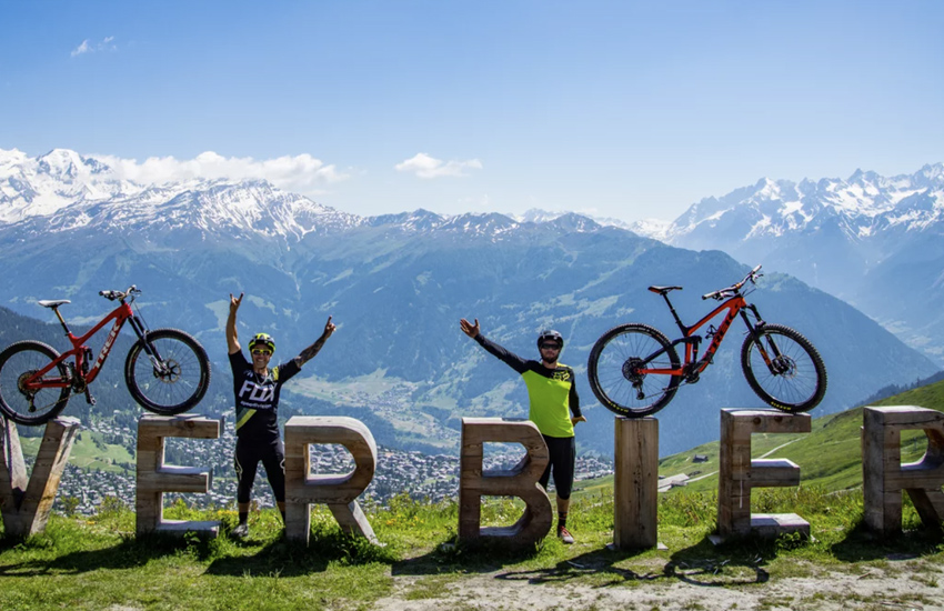 A panoramic view of Verbier Bike Park's thrilling trails.