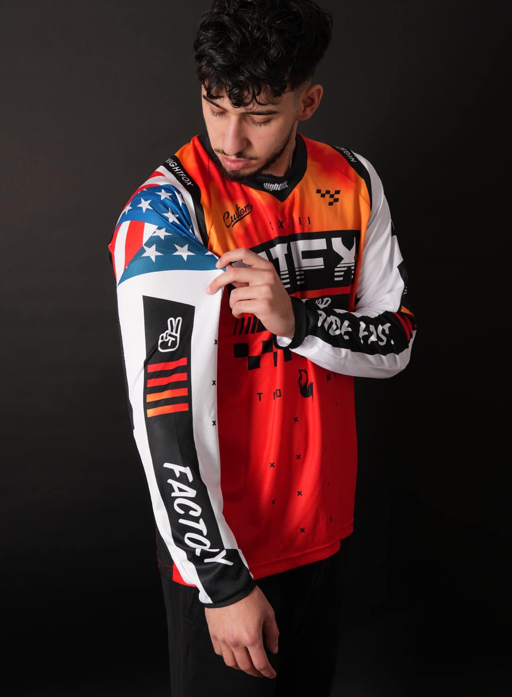 Custom BMX Jerseys for Tracks and Clubs – Designed with Your Logo BMX team jersey custom-made for local tracks and clubs, featuring custom logo placement.