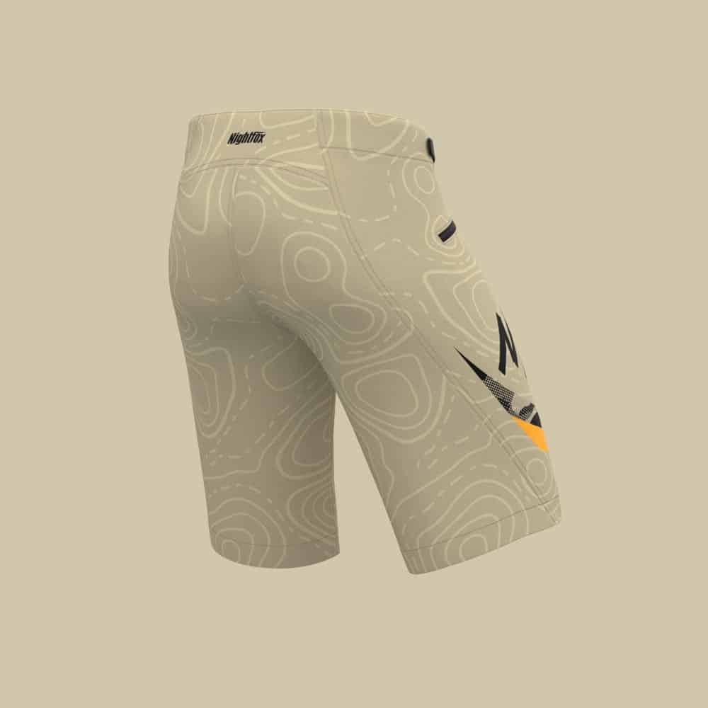 Personalisierte MTB DH Shorts mit sublimierten Grafiken, Sponsorenlogos und Teamfarben für Radclubs und Rennteams.